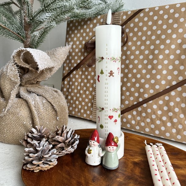 Kalenderlys LED H 24.5 - 5 cm