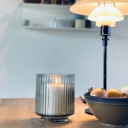 Glas Vase / stage Grey Stripe