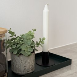 Bord lysestage til kronelys metal diameter 7 cm