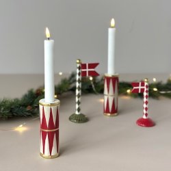 Lysestage/vase tromme D5x13cm keramik