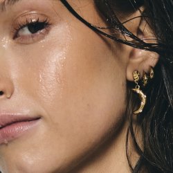 �rering MOON Vandfaste 18 karat forgyldt