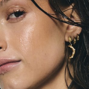 �rering MOON Vandfaste 18 karat forgyldt