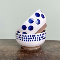 Skl hndmalet porceln H6.5 x Dia 12.5cm