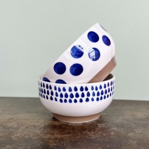 Skl hndmalet porceln H6.5 x Dia 12.5cm