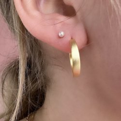 HOOPS SAND MEDIUM Forgyldt slv