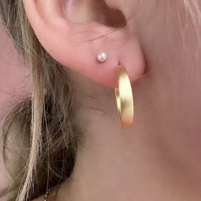 HOOPS SAND MEDIUM Forgyldt slv