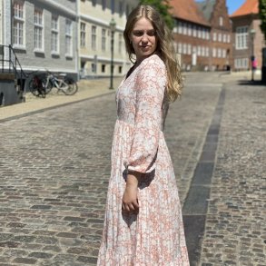 Maxi kjole koral flora - 100% viskose