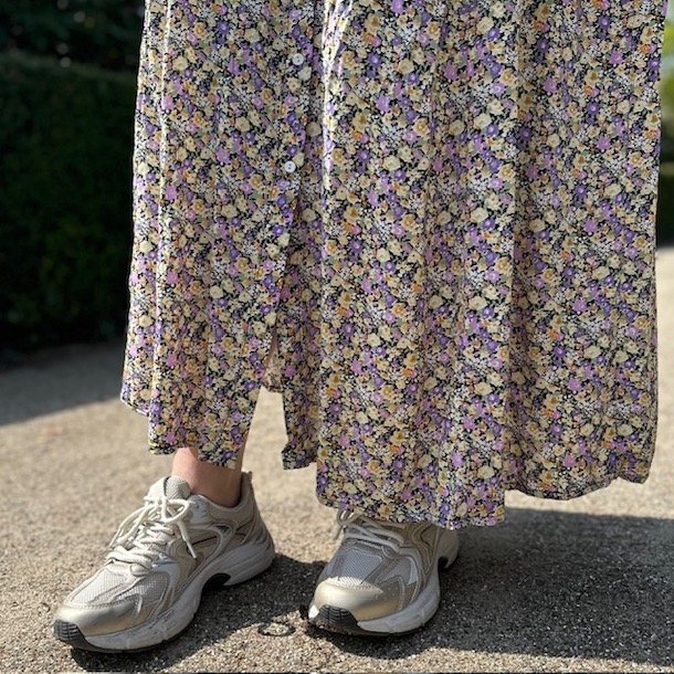 Maxi kjole med Mariah lilac viskose str. S-XL