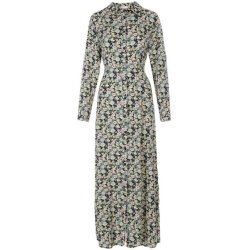 Maxi kjole dusty flower - viskose S-XL