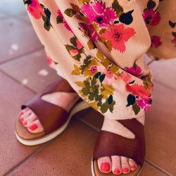 Nederdel m. blomster str. S/M