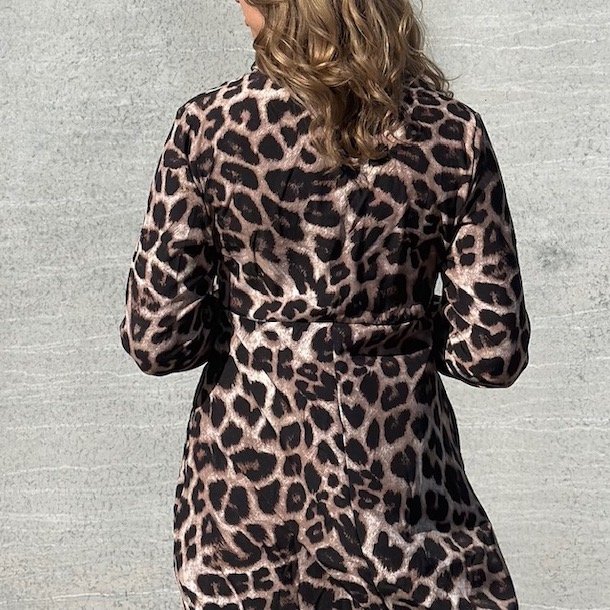 Maxi kjole klassik leo - str S-XXL bomulds miks