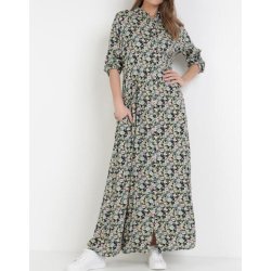 Maxi kjole dusty flower - viskose S-XL
