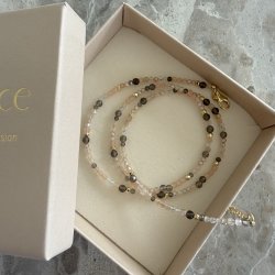 Halsk�de MEADOW ROSE - Forgyldt S�lv