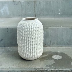 Vase dottie beige keramik
