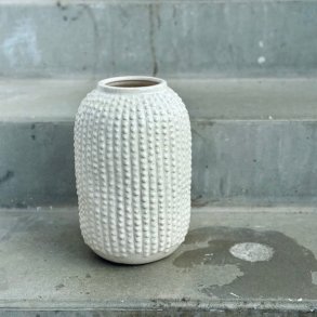 Vase dottie beige keramik