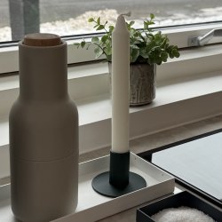 Bord lysestage til kronelys metal diameter 7 cm