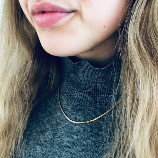 Mexi 45 cm halskde snake forgyldt