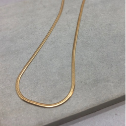 Halskde MARLA snake 80 cm forgyldt slv