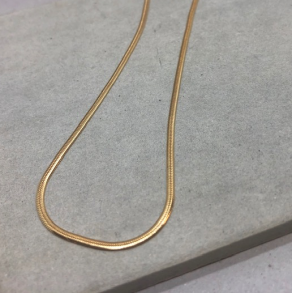 Halskde MARLA snake 80 cm forgyldt slv