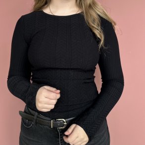 Fryd Bluse m. sildeben microfiberstr. S-XL