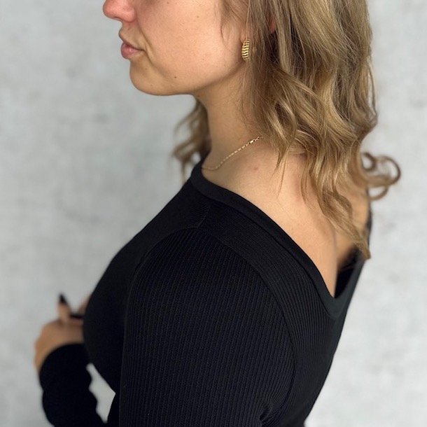 Linea rib bluse langrmet microfiber S-XL