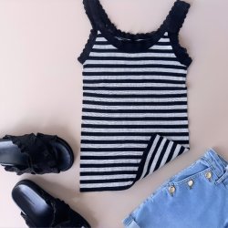 ISA stripe rib Top ko-tex mikro fiber S-XXL