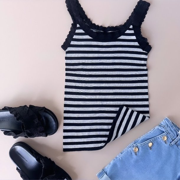 ISA stripe rib Top ko-tex mikro fiber S-XXL