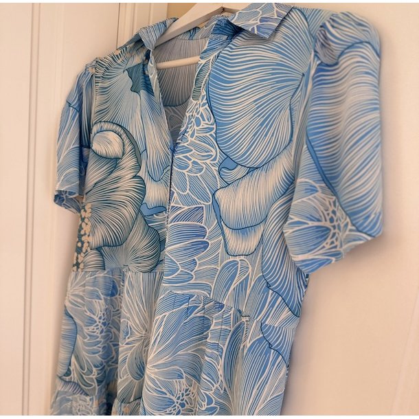 Skjortekjole emma light blue viskose str. M-4XL