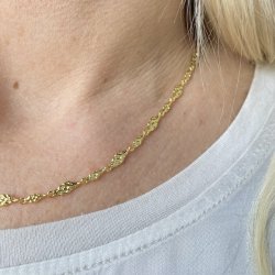 Halskde MILA links forgyldt slv