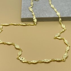 Halskde MILA links forgyldt slv