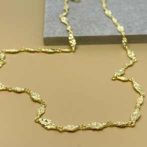 Halskde MILA links forgyldt slv