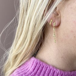 restik MILA long forgyldt slv