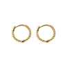 Hoops - Twisted small Forgyldt slv