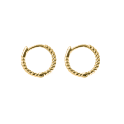 Hoops - Twisted small Forgyldt slv