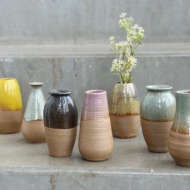 Vase half glace Keramik