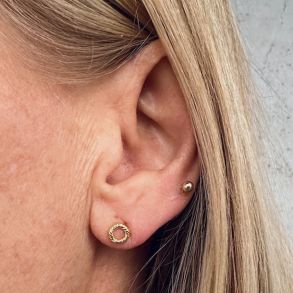 restikker TWISTED TINY Forgyldt Slv