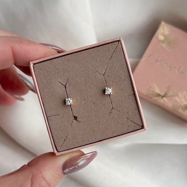 restikker KAYA BIG CLEAR forgyldt slv