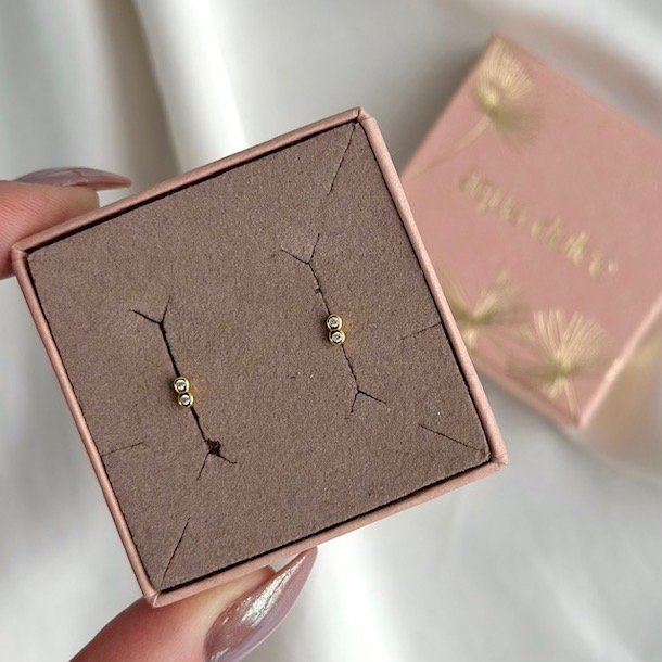 restikker TINY CLEAR forgyldt slv