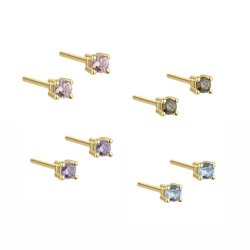 restik mini kaya pastel 2mm - forgyldt slv zirkonia