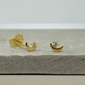 Sm� �restikker DARLING MOON Forgyldt S�lv