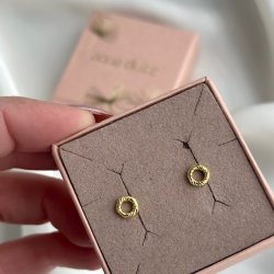 restikker TWISTED TINY Forgyldt Slv