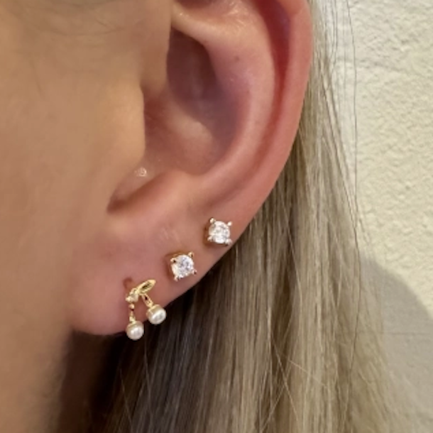 restikker CHERRY PEARL Forgyldt Slv