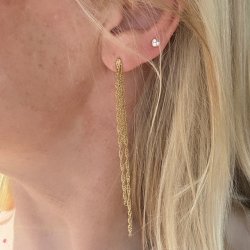 Sm restikker TINY HEART forgyldt slv