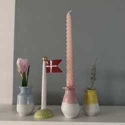 Vase Mini keramik half glace 6-8 cm