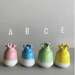 Vase Mini keramik half glace 6-8 cm