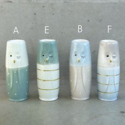Vase ugle ansigt H10 cm Keramik 