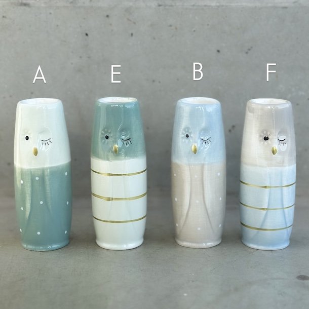 Vase ugle ansigt H10 cm Keramik 