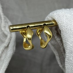 HOOP WAVE CLICK forgyldt slv