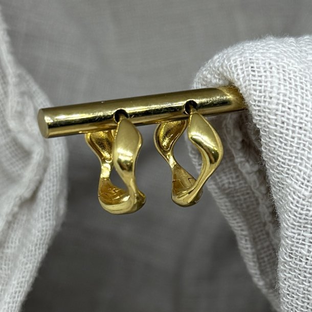 HOOP WAVE CLICK forgyldt slv