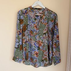 Skjorte med kina krave viskose str. S-XXXL